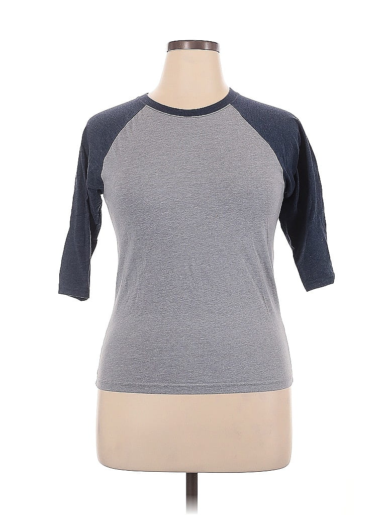 Next Level Apparel Gray 3/4 Sleeve Top Size XL - photo 1