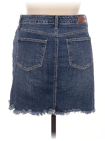 Hydraulic Denim Skirt (view 2)