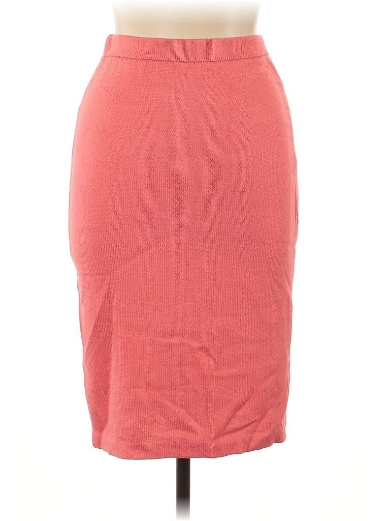 St. John Collection Solid Red Casual Skirt Size 12 - photo 1