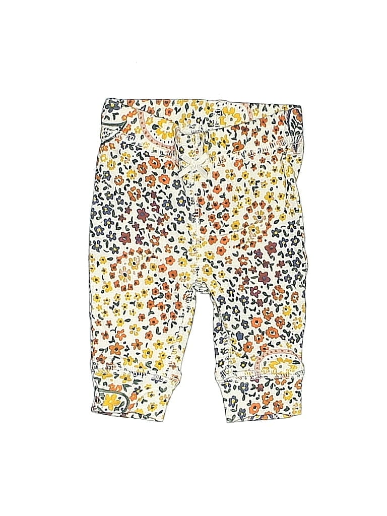 Carter's 100% Cotton Print Yellow Casual Pants Size Newborn - photo 1