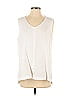 Flax 100% Linen Ivory White Sleeveless Blouse Size 6 - photo 1