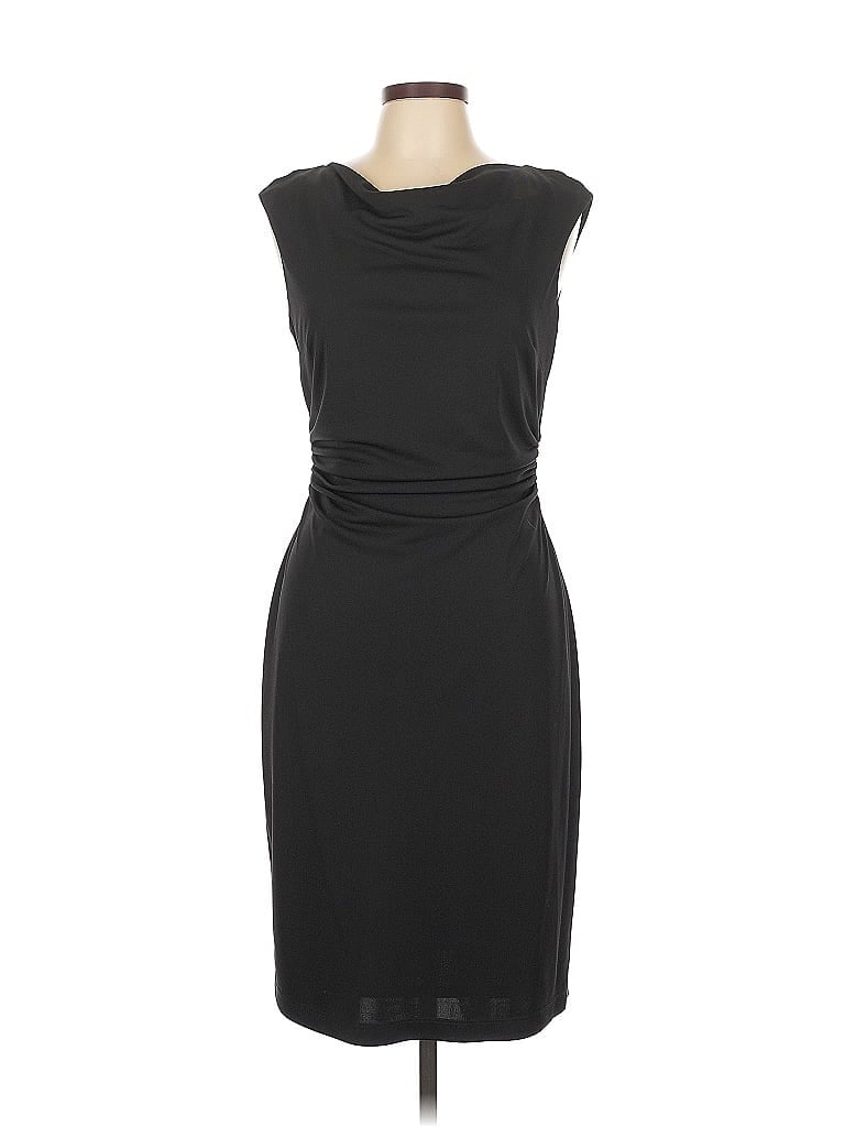 David Meister 100% Polyester Solid Black Cocktail Dress Size 10 - photo 1