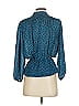 Eva Mendes by New York & Company 100% Polyester Teal 3/4 Sleeve Blouse Size S - photo 2