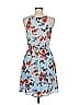 Collective Concepts 100% Polyester Floral Blue Casual Dress Size M - photo 2