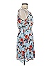Collective Concepts 100% Polyester Floral Blue Casual Dress Size M - photo 4