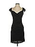 David Meister Solid Black Cocktail Dress Size 2 - photo 1