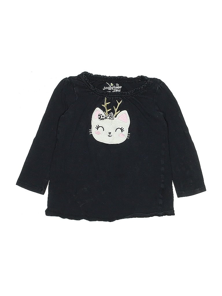 Jumping Beans 100% Cotton Black 3/4 Sleeve T-Shirt Size 3T - photo 1