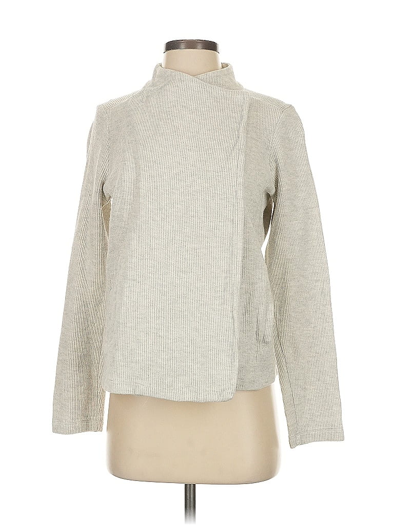 Lou & Grey 100% Cotton Gray Turtleneck Sweater Size S - photo 1