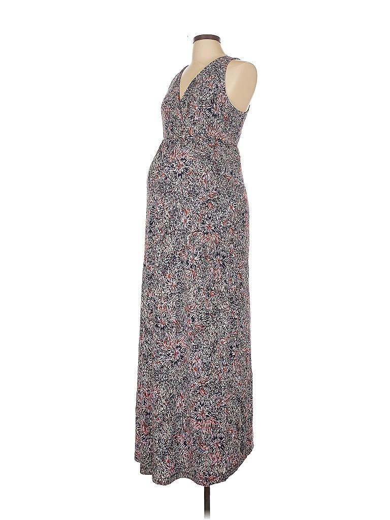 Motherhood Paisley Gray Casual Dress Size L - photo 1