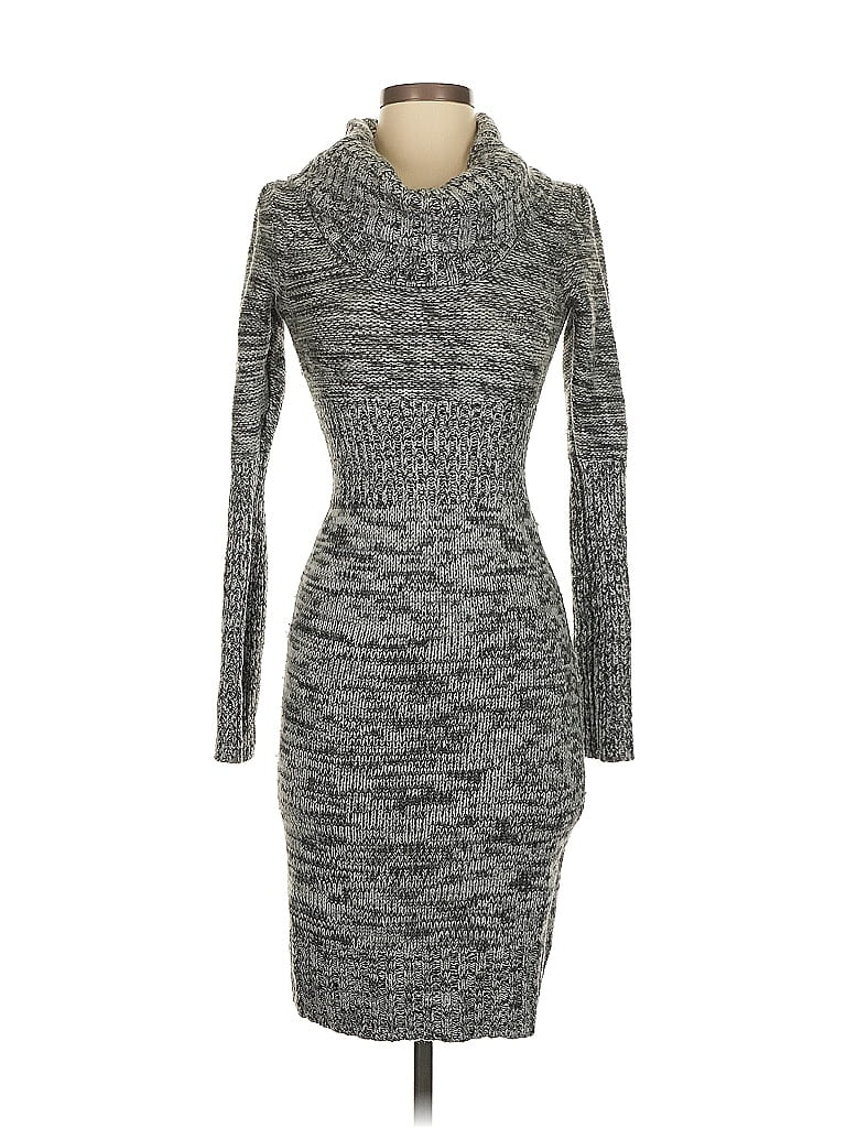 Moda International Tweed Gray Casual Dress Size XS - photo 1