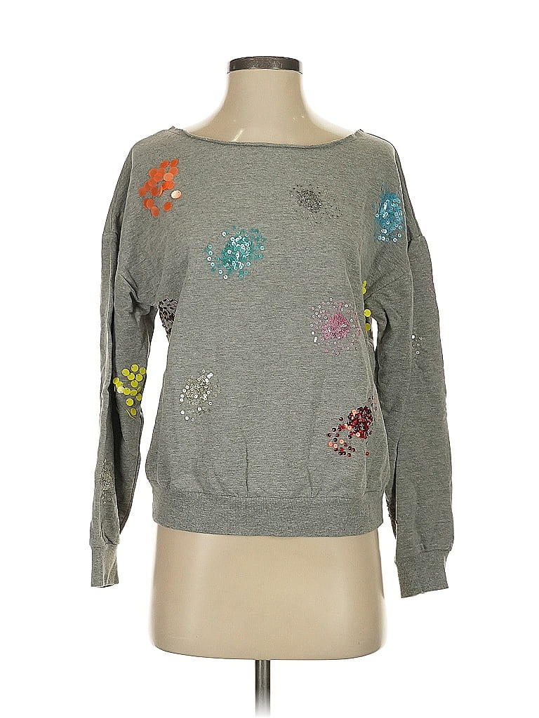 Tiny Floral Gray Pullover Sweater Size XS - photo 1