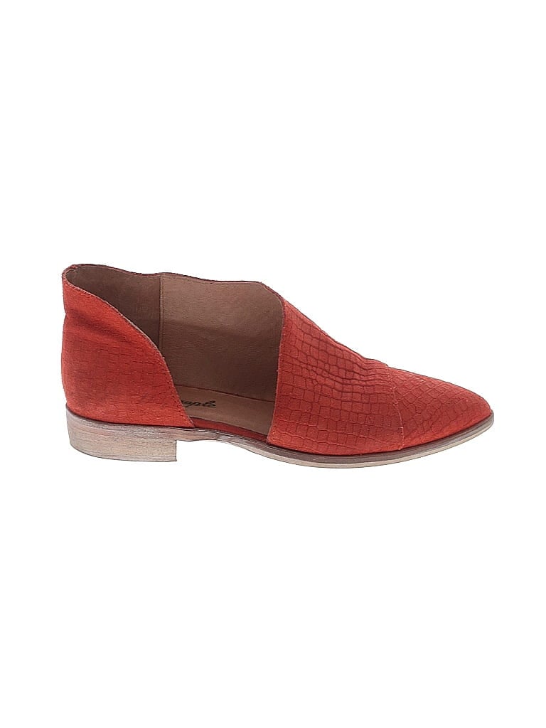 Free People 100% Leather Red Orange Flats Size EU 38 - photo 1