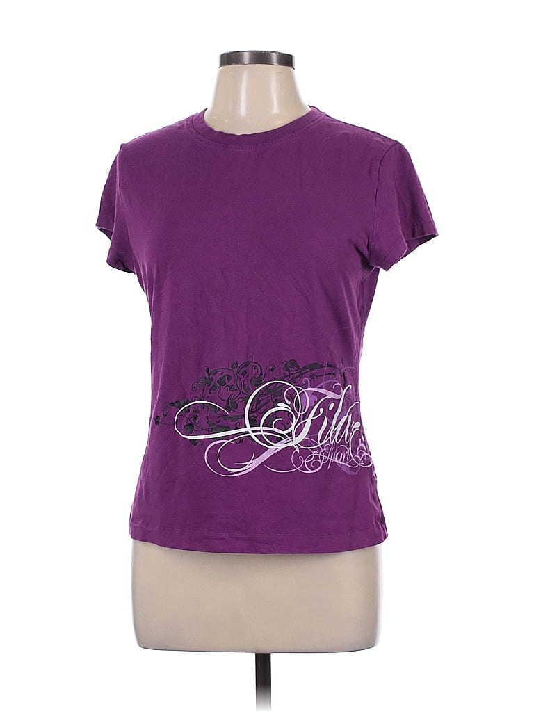 Fila Sport Purple Short Sleeve T-Shirt Size L - photo 1