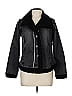 LOGO by Lori Goldstein Black Faux Fur Jacket Size 6 - photo 1