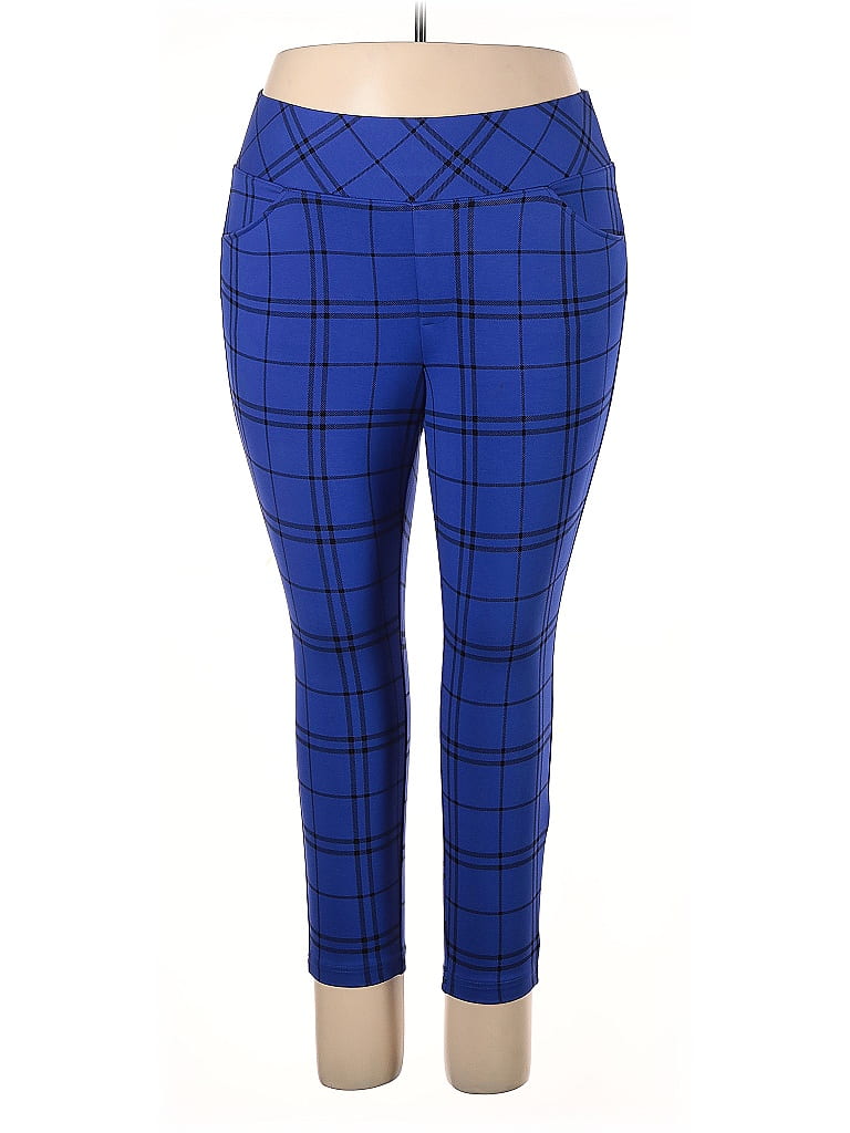 Studio by Torrid Plaid Blue Casual Pants Size 2X - photo 1
