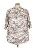 Belle By Kim Gravel Silver 3/4 Sleeve T-Shirt Size 3X - photo 1