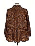 LOGO by Lori Goldstein Animal Print Brown 3/4 Sleeve Blouse Size 3X - photo 2