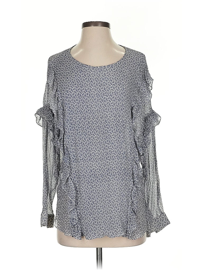 Pre-owned Adriano Goldschmied Long Sleeve Blouse In Gray