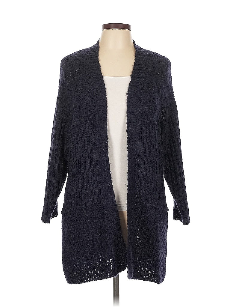 August Silk Blue Cardigan Size L - photo 1