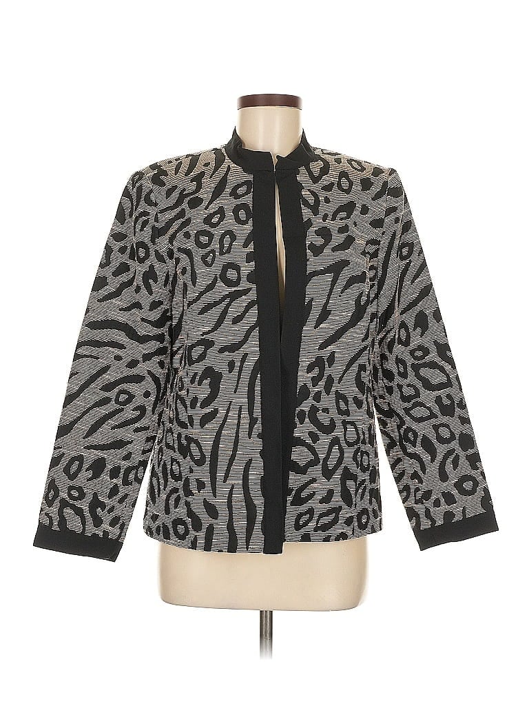 Alfred Dunner Animal Print Gray Jacket Size 8 - photo 1