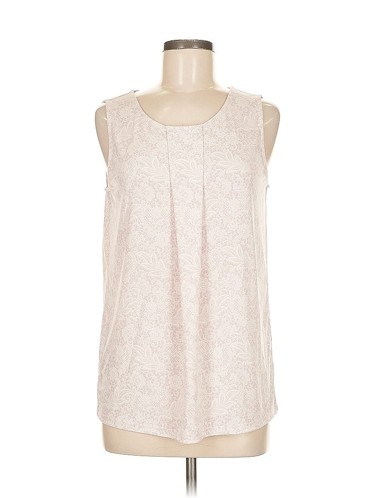 Ann Taylor Factory Ivory Sleeveless Blouse Size M - photo 1