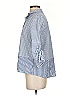 Habitat Stripes Blue 3/4 Sleeve Button-Down Shirt Size XS - photo 5