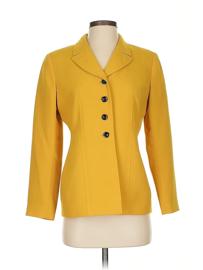 Le Suit 100% Polyester Yellow Jacket Size 4 - photo 1