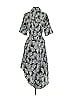 Gracia 100% Polyester Print Gray Casual Dress Size S - photo 2
