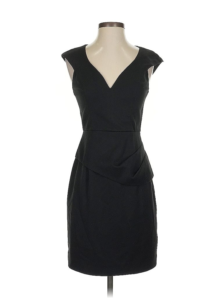 Black Halo Solid Black Cocktail Dress Size 2 - photo 1