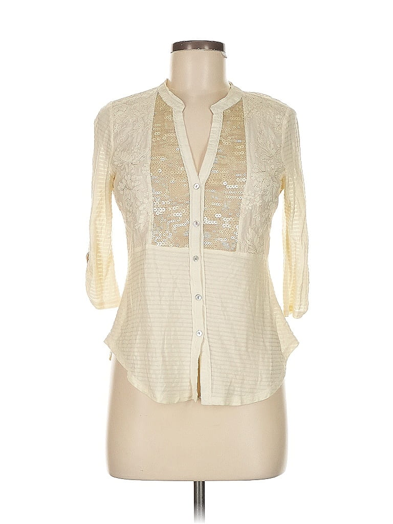 Tiny Ivory 3/4 Sleeve Blouse Size M - photo 1