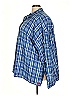 Peach Love 100% Cotton Plaid Blue 3/4 Sleeve Button-Down Shirt Size 4X - photo 5