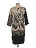 Robert Rodriguez 100% Polyester Graphic Gray Tan Casual Dress Size L - photo 2