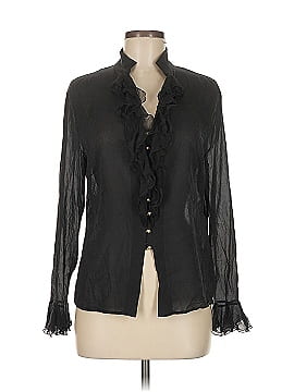St. John Long Sleeve Silk Top