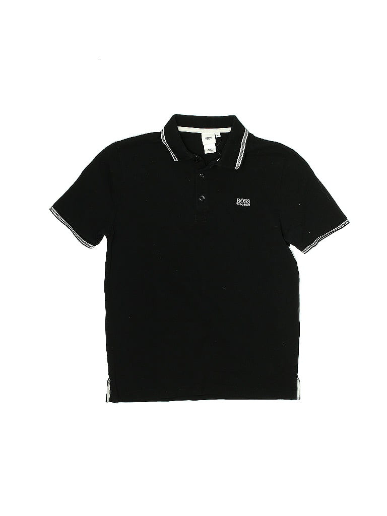 BOSS by HUGO BOSS 100% Cotton Black Short Sleeve Polo Size 14 (big kids) - photo 1