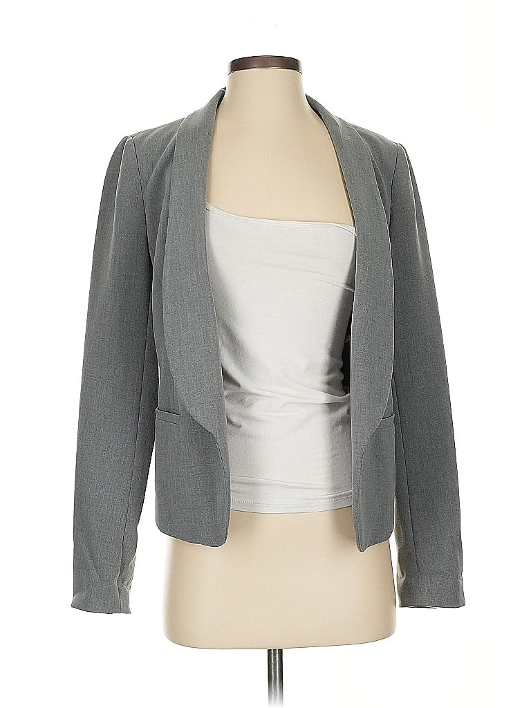Pre-owned Ann Taylor Loft Blazer Jacket In Gray