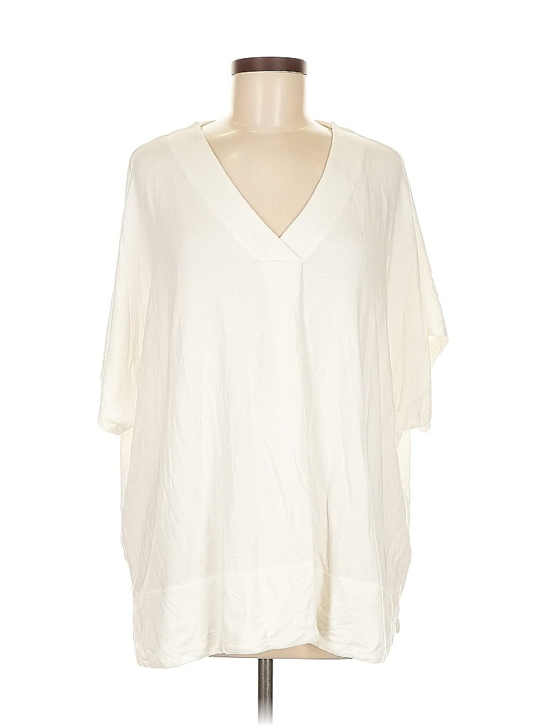 Lou & Grey for LOFT Ivory Short Sleeve Blouse Size M - photo 1