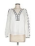 Velvet by Graham & Spencer 100% Cotton White 3/4 Sleeve Blouse Size S - photo 1