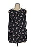 Ann Taylor LOFT 100% Rayon Black Sleeveless Blouse Size 16 - photo 1