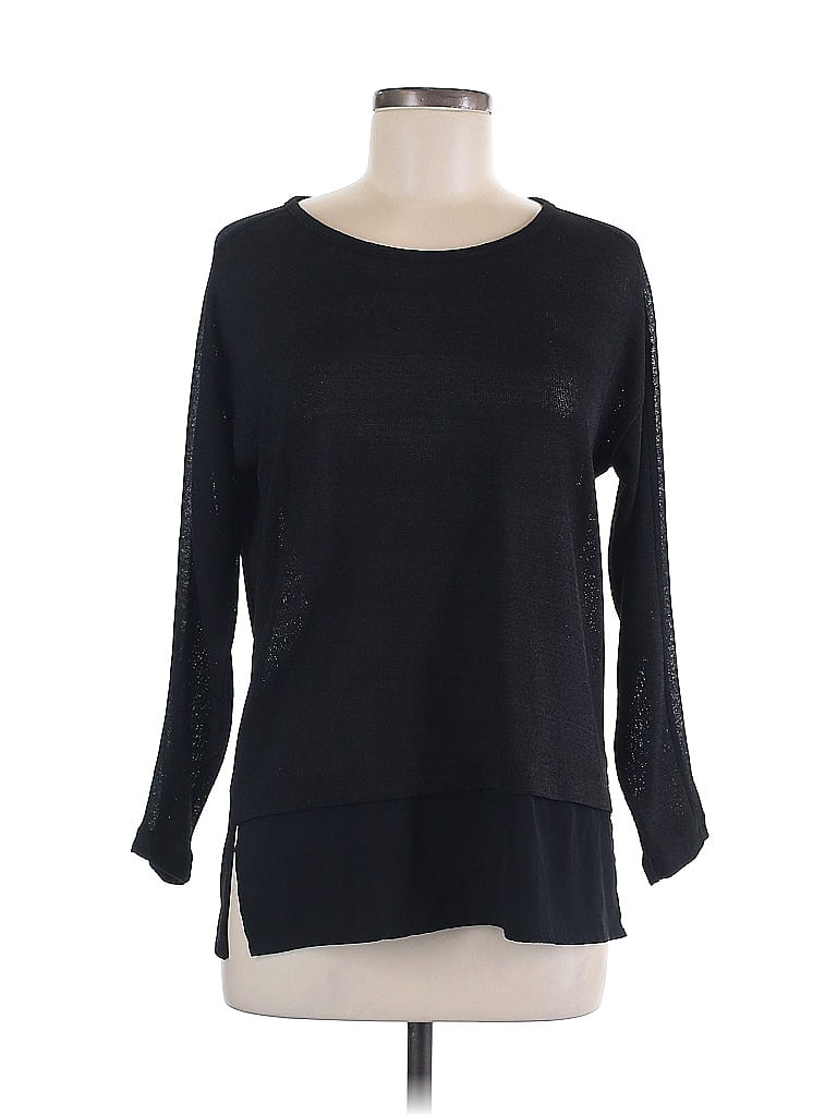Zara W&B Collection Black Long Sleeve Top Size M - photo 1