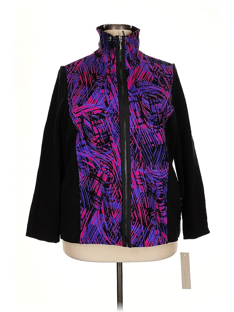 Laura Ashley Print Purple Jacket Size 2X - photo 1