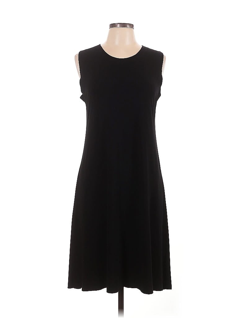 Norma Kamali Solid Black Casual Dress Size M - photo 1