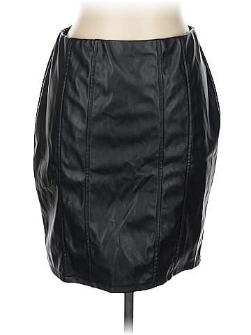 Haute Monde Faux Leather Skirt (view 1)