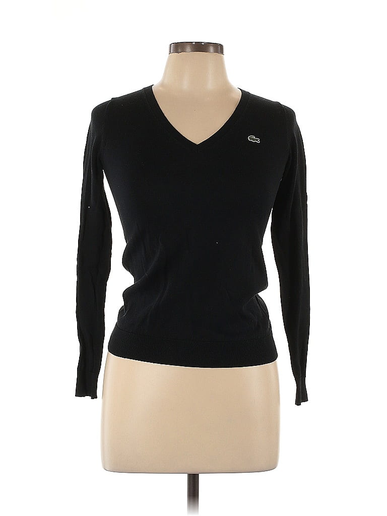 Lacoste 100% Cotton Black Pullover Sweater Size 32 waist - photo 1
