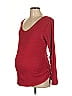 Isabel Maternity Burgundy Long Sleeve T-Shirt Size L - photo 1