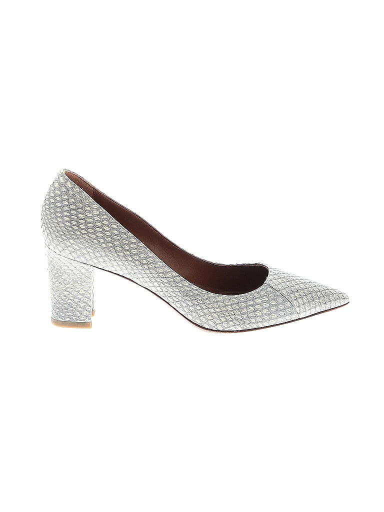 AQUATALIA Houndstooth Silver Gray Heels Size 8 - photo 1