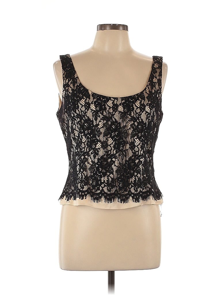 Pre-owned Nipon Boutique Sleeveless Top Black Sweetheart Neckline Tops