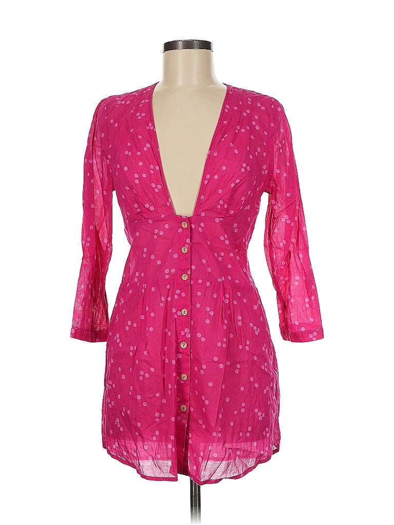Pre-owned Vix By Paula Hermanny Casual Dress In Pink