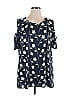Beyond This Plane Black Short Sleeve Blouse Size 1X - photo 1