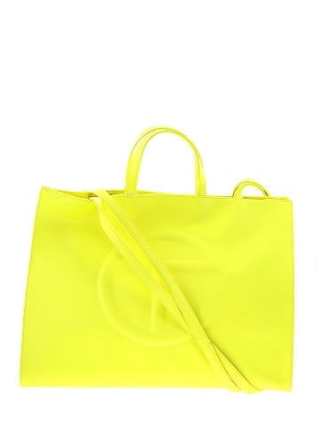 Telfar Large Highlighter Yellow Shopping Bag (view 1)