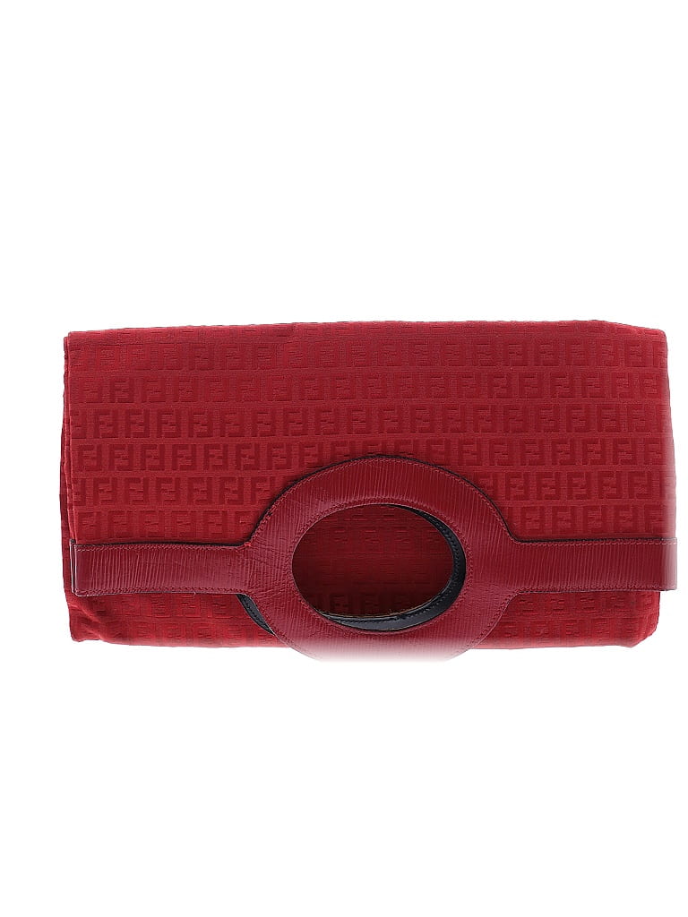 Fendi Red  Zucca Canvas Runaway Shopper Satchel One size - photo 1